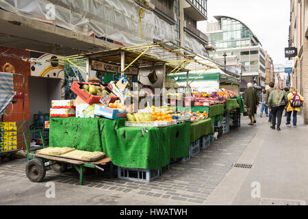 I resti di 250-anno-vecchio Berwick street market di Soho, London, Regno Unito Foto Stock