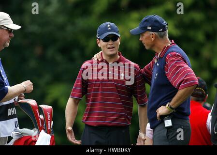 TOM LEHMAN & ZACH JOHNSON USA IL CAPITANO & PLAYER THE K CLUB STRAFFAN COUNTY KILDARE IRLANDA 24 Settembre 2006 Foto Stock