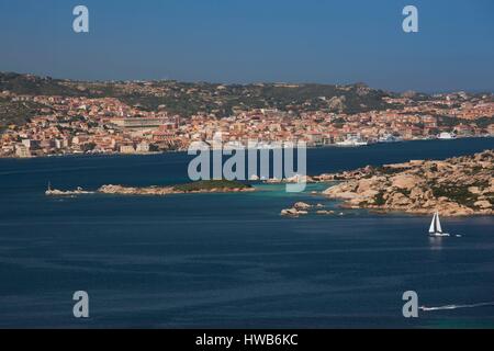 Italia Sardegna Nord Sardegna, Palau, Vista Isola Maddalena Foto Stock