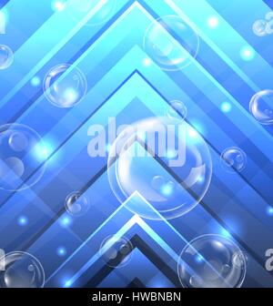 Realistiche le bolle di sapone con la riflessione Illustrazione Vettoriale