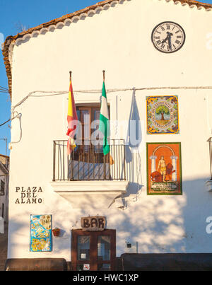 Ayuntamiento palazzo comunale borgo di Castano del Robledo, Sierra de Aracena, provincia di Huelva, Spagna Foto Stock