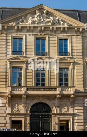 La sede centrale della Banque de France. Parigi, Francia Foto Stock