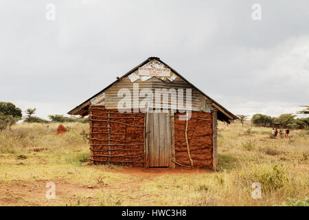 In una chiesa di un villaggio rurale Nanyuki fuori città. Foto Stock