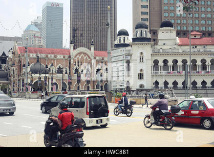 Masjid Jamek moschea nel centro della citta'. Paesaggio urbano Foto Stock