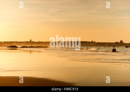 Spiaggia di Helgueras, Noja Cantabria, SPAGNA Foto Stock