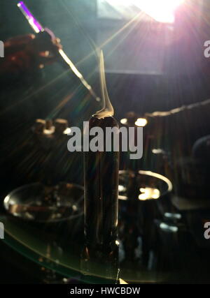 Un Shisha (Hookah) lounge bar interno Foto Stock