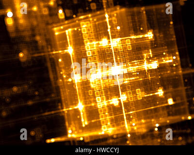 Cubi sfocata - abstract generati digitalmente immagine Foto Stock