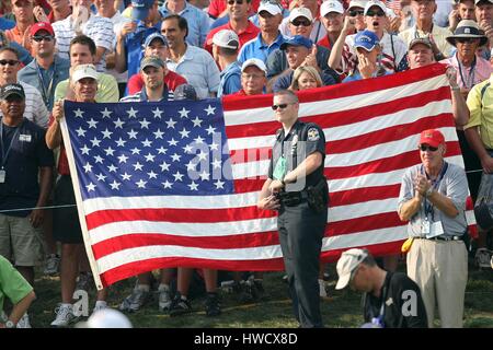 Stati Uniti d'America golf fan 37TH RYDER CUP VALHALLA LOUISVILLE KENTUCKY USA 21 Settembre 2008 Foto Stock