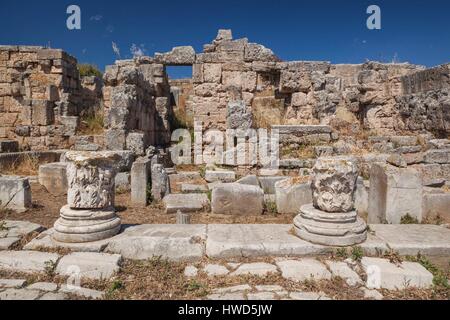 La Grecia, la regione Peloponneso, Corinto, antica Corinto, dettaglio Foto Stock