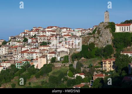 Grecia Grecia Centrale Regione, Arahova, vista città vicino a Mt. Parnassos Foto Stock