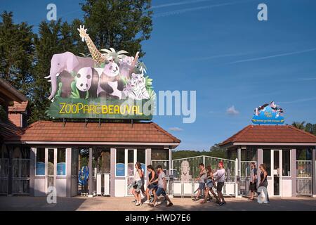 Francia, Loir et Cher, St Aignan sur cher, ZooParc de Beauval, marchio di vendita al dettaglio presso il parco di ingresso Foto Stock