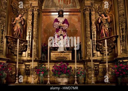 Spagna, Andalusia, Siviglia Virgen de la Macarena Cappella, il Cristo di Jesús de la Sentencia Foto Stock