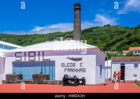 Il Portogallo, arcipelago delle Azzorre, isola Pico, Lajes do Pico, Arti e l'oceano, Centro di Scienze Naturali ospitato nell'ex SIBIL fabbrica di balena Foto Stock