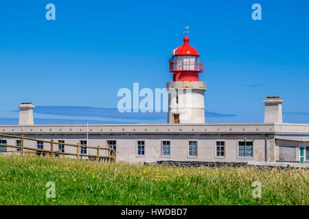 Il Portogallo, arcipelago delle Azzorre, sull isola di Flores, Ponta do Albernaz, Albernaz faro Foto Stock