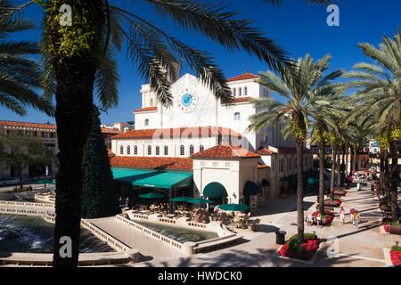 Stati Uniti, Florida, West Palm Beach, Città Place Mall, Harriet Himmel Theatre Foto Stock