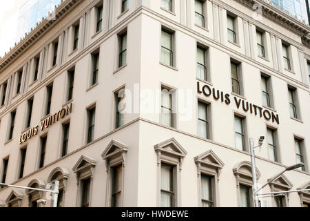 SYDNEY, Australia - 12 dicembre 2016: Louis Vuitton negozio di lusso su George Street Foto Stock