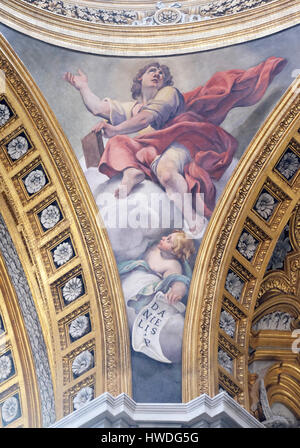 Affresco del profeta di Daniel, Basilica dei Santi Ambrogio e Carlo al Corso Roma, Italia il 03 settembre 2016. Foto Stock