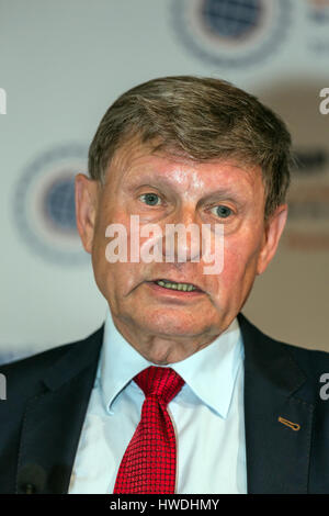 Poznan, Polonia, Leszek Balcerowicz, professore di economia e politica liberale Foto Stock