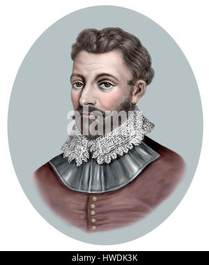 Sir Francis Drake, c1540-1596, inglese Vice Ammiraglio, Navigator, corsaro Foto Stock