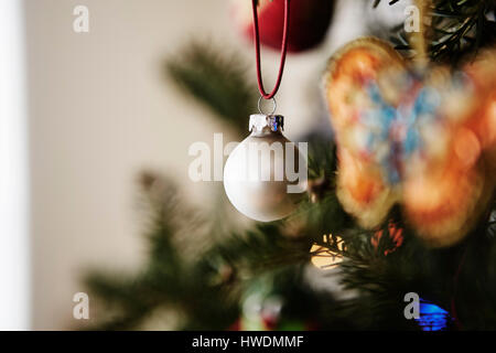 Decorazione di natale, appeso su albero di Natale, close-up Foto Stock