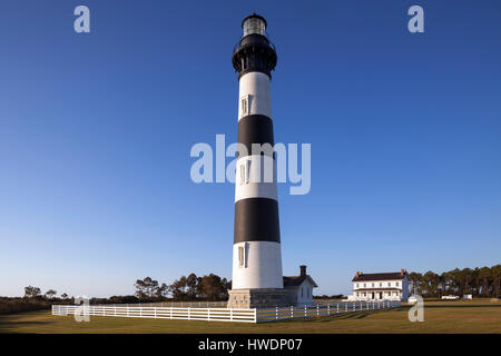 NC00718-00...North Carolina - Bodie Island Lighthouse in Cape Hatteras National Seashore sul Outer Banks. Foto Stock