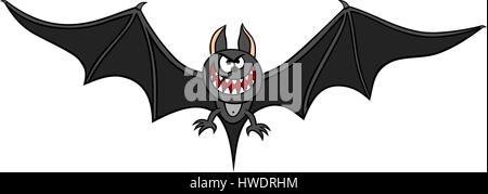 Illustrazione vettoriale di un bat in stile cartone animato Illustrazione Vettoriale
