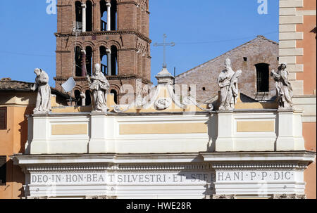 Basilica di San Silvestro la prima (di San Silvestro in Capite) in Italia a Roma il 03 settembre 2016. Foto Stock