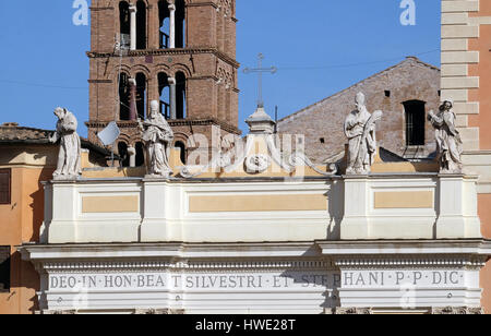 Basilica di San Silvestro la prima (di San Silvestro in Capite) in Italia a Roma il 03 settembre 2016. Foto Stock