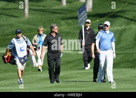 JUSTIN ROSE KURT RUSSELL OLI GOLFISTA E ATTORI LA QUINTA CA USA 24 Gennaio 2010 Foto Stock