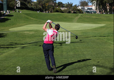 LUKE DONALD INGHILTERRA 18TH TEE Pacific Palisades LOS ANGELES CA USA 07 febbraio 2010 Foto Stock