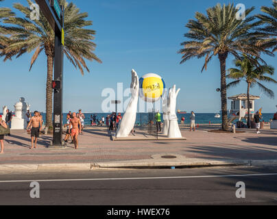 Il segno della Swatch grande volley 2017 Concorrenza Fort Lauderdale, Florida tenutasi il 7 febbraio a 12 2017, la FIVB World Tour Foto Stock