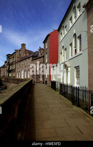 Case sui bastioni, Berwick-upon-Tweed Foto Stock