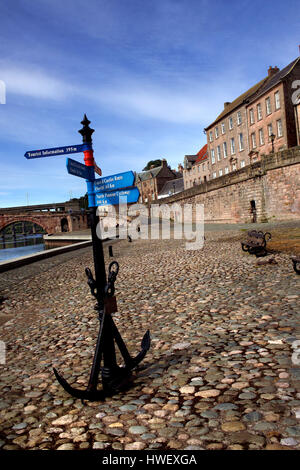 Berwick-upon-Tweed quayside Foto Stock