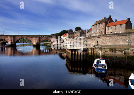 Berwick-upon-Tweed quayside Foto Stock