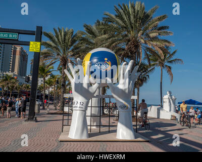 Il segno della Swatch grande volley 2017 Concorrenza Fort Lauderdale, Florida tenutasi il 7 febbraio a 12 2017, la FIVB World Tour Foto Stock