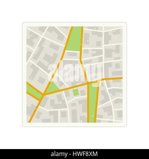 Mappa della città Illustrazione Vettoriale