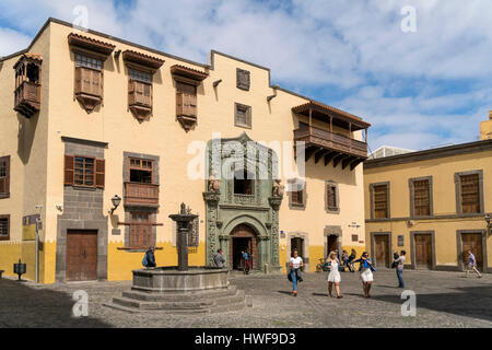 Im Kolumbus-Museum Kolonialbau Casa de Colon in der Hauptstadt Las Palmas de Gran Canaria, Insel Gran Canaria, Kanarische isole, Spanien | Columbus Foto Stock