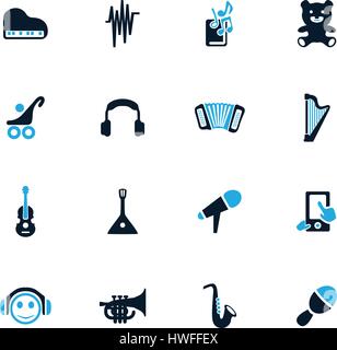 Giocattoli per bambini icon set per siti web e interfaccia utente Illustrazione Vettoriale