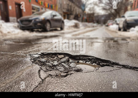 Grandi buche a Montreal, Canada. Foto Stock