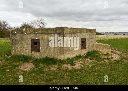 Scatola di pillole - East Mersea Foto Stock