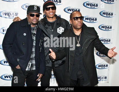 Bala Cynwyd, PA, Stati Uniti d'America. 11 gennaio, 2017. American R&B Gruppo Bell Biv DeVoe visita WDAS prestazioni del teatro. Foto Stock