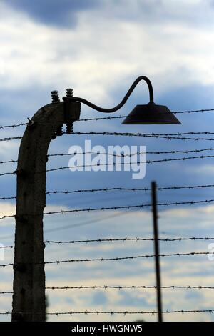 Polonia, Piccola Polonia, Brzezinka, campo di concentramento e campo di sterminio di Auschwitz e Birkenau II, elencato come patrimonio mondiale dall' UNESCO Foto Stock