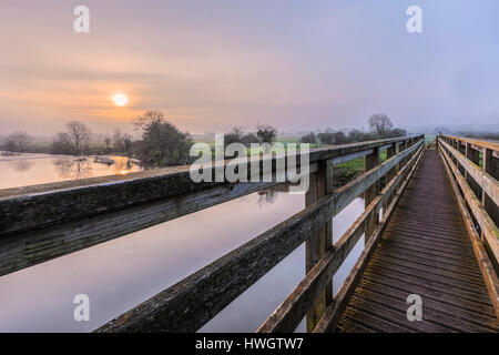 Eyebridge, Fiume Stour, Wimborne Minster, Dorset, England, Regno Unito Foto Stock