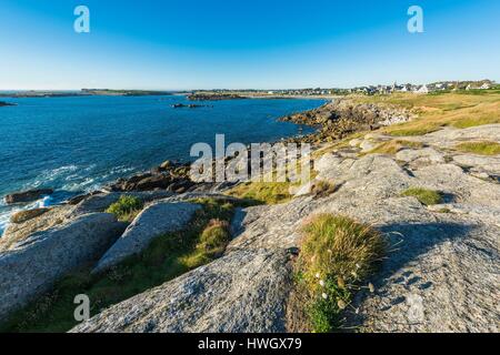 Francia, Finisterre, Iroise mare, Legendes Costa, Porspoder Foto Stock