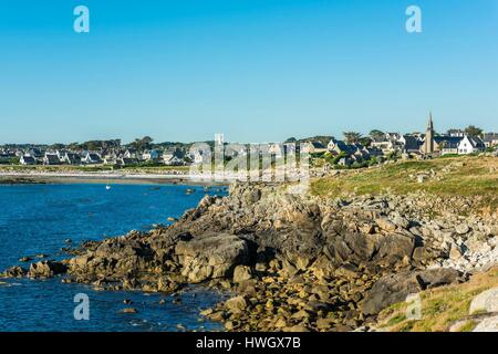Francia, Finisterre, Iroise mare, Legendes Costa, Porspoder Foto Stock