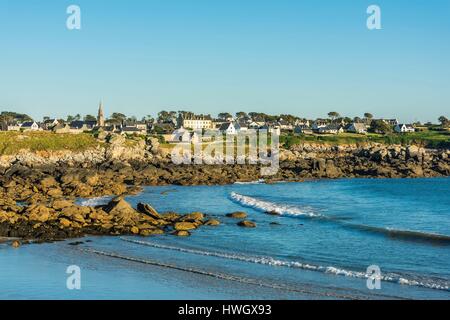 Francia, Finisterre, Iroise mare, Legendes Costa, Porspoder Foto Stock