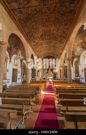 Il Portogallo, Regione settentrionale del distretto di Guarda, Douro, Vila Nova de Foz Coa, chiesa Matriz Foto Stock