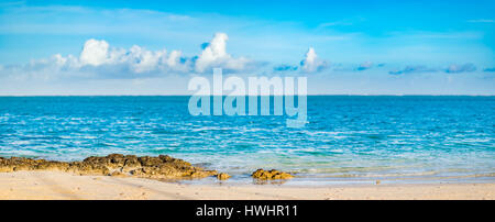 Incredibile pointe d'Esny Beach sulla costa sud est di Mauritius. Panorama Foto Stock