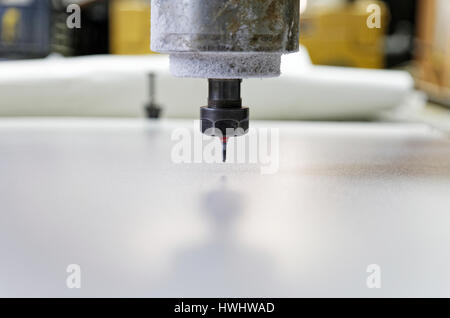 Macchina cnc trapano e pronti per il taglio Foto Stock