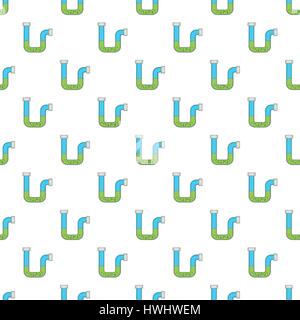 Intasamento nel tubo pattern, stile cartoon Illustrazione Vettoriale